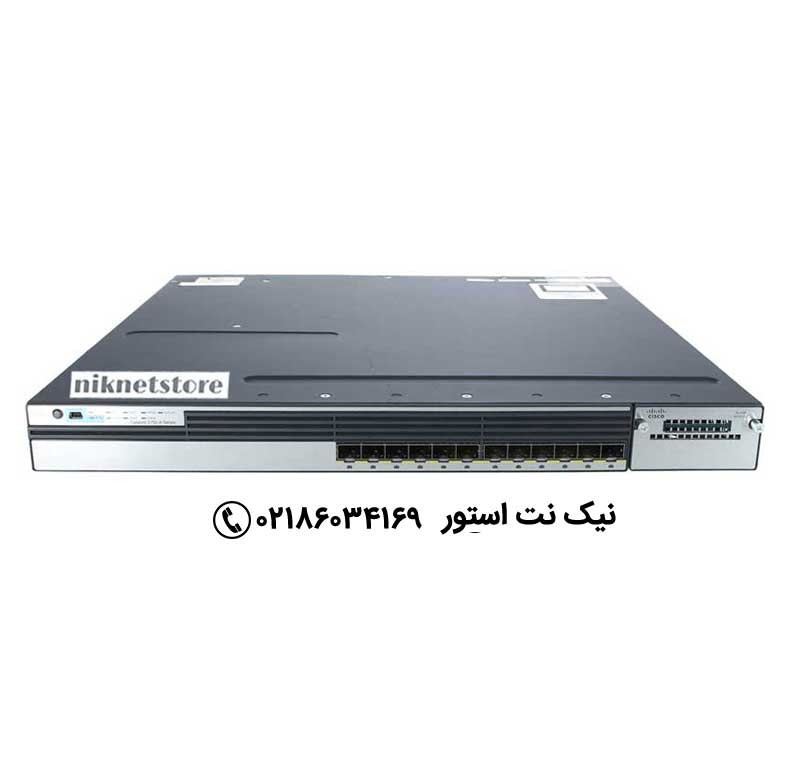 سوئیچ 12 پورت سیسکو مدل WS-C3750X-12S-S