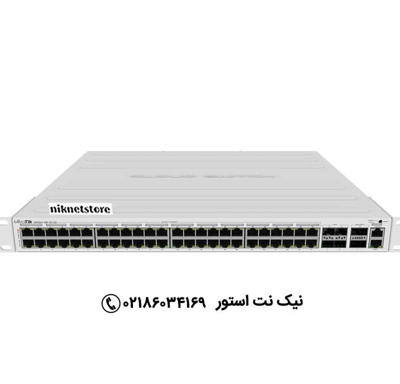 سوئیچ روتر میکروتیک مدل CRS354-48P-4S+2Q+RM