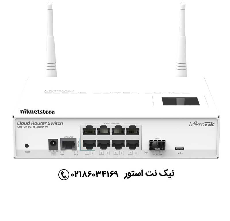 سوئیچ روتر میکروتیک مدل CRS109-8G-1S-2Hnd-IN