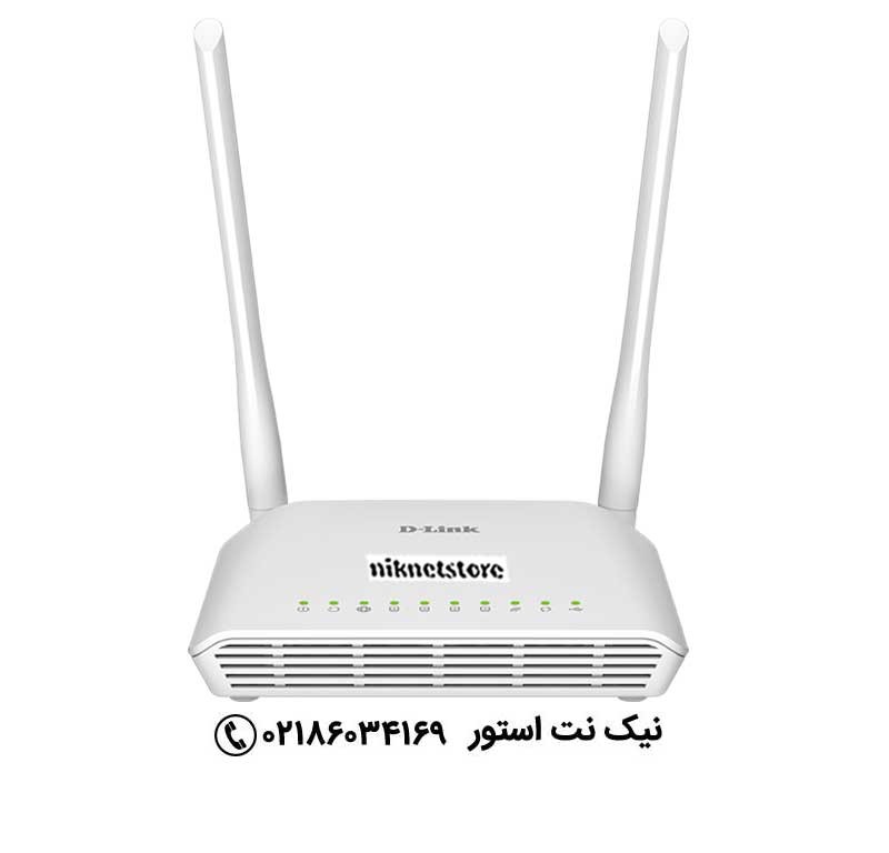 مودم روتر ADSL2 Plus بی‌سیم N300 دی لینک مدل DSL-2750U