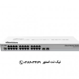 سوئیچ 24 پورت میکروتیک مدل CRS326-24G-2S+RM