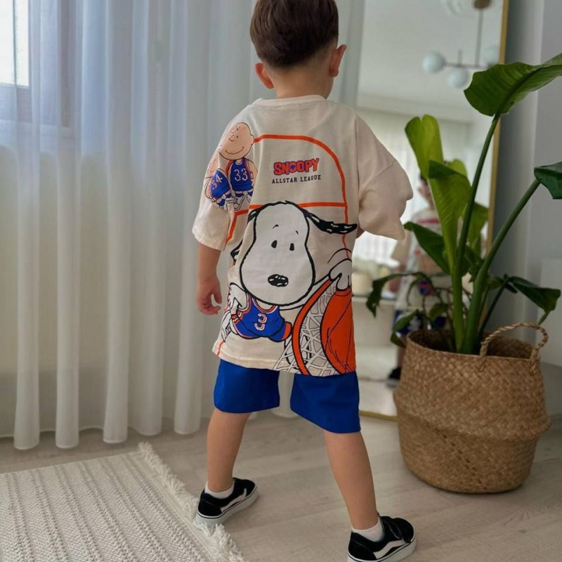 تیشرت شلوارک پسرانه طرح بسکتبال