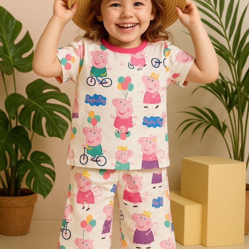 ست تیشرت شلوارک گپ طرح  پپا