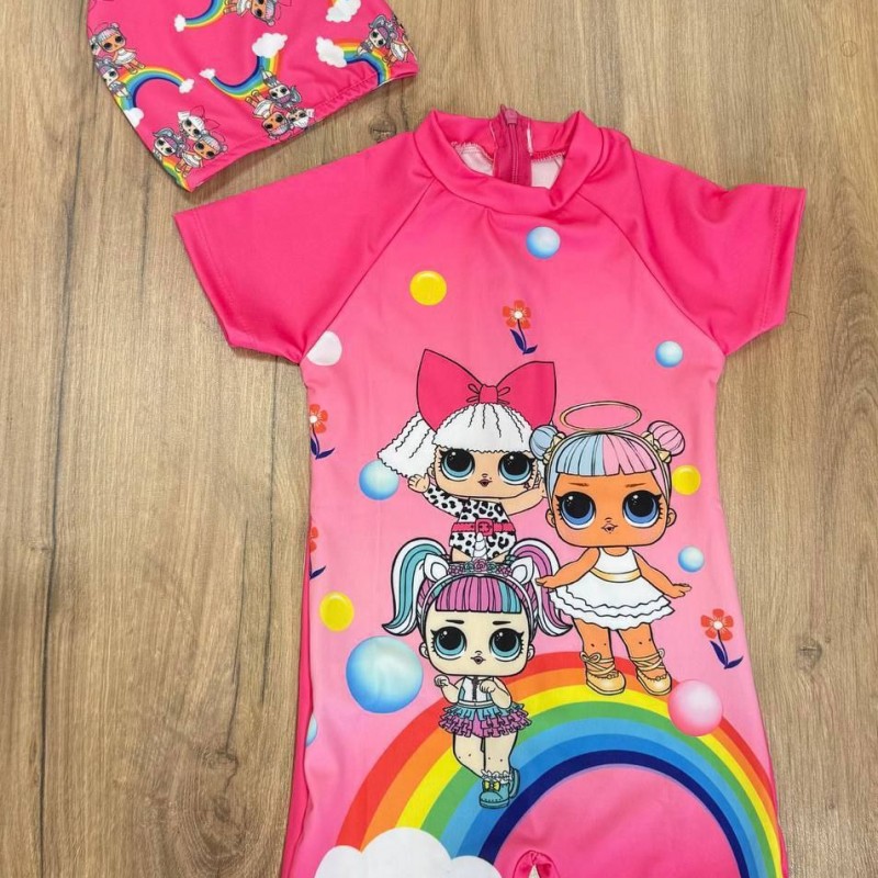 مایو پادار کلاه دار طرح LOL رنگین کمان