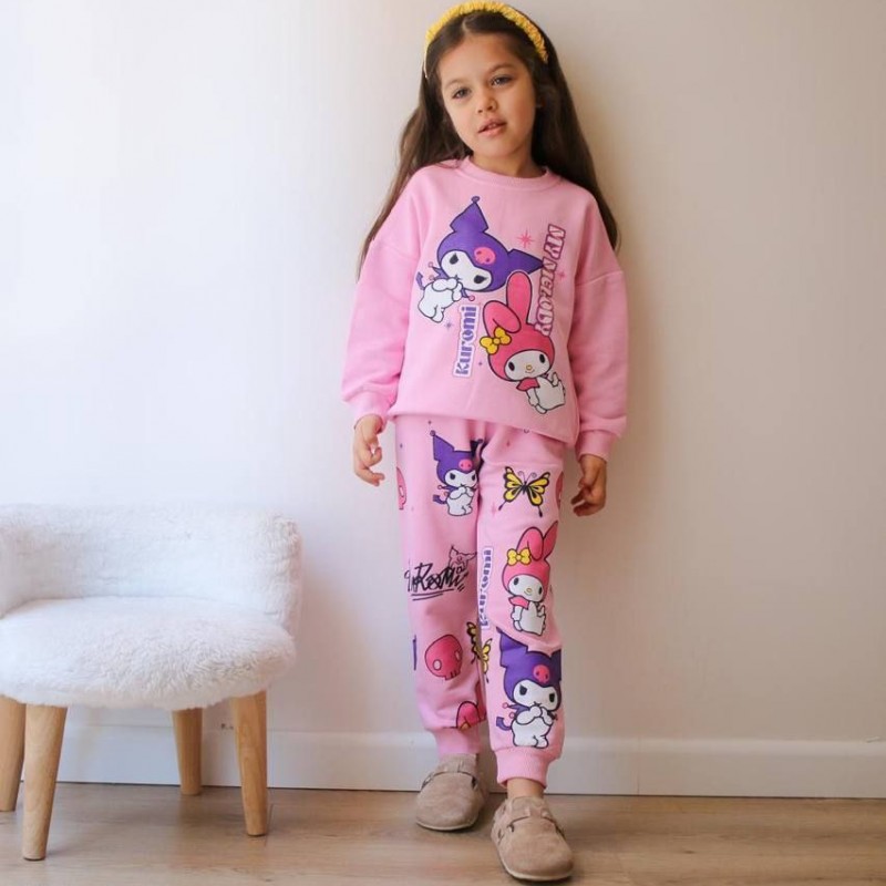 ست بلوز شلوار ملودی کرومی صورتی - ترک