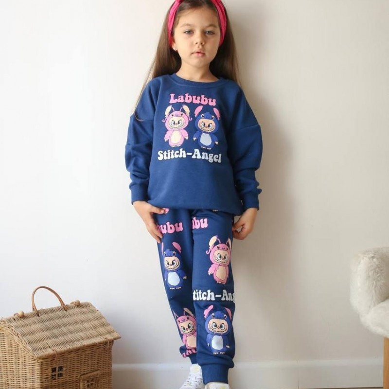 ست بلوز شلوار لبوبو ( طرح دوتایی )