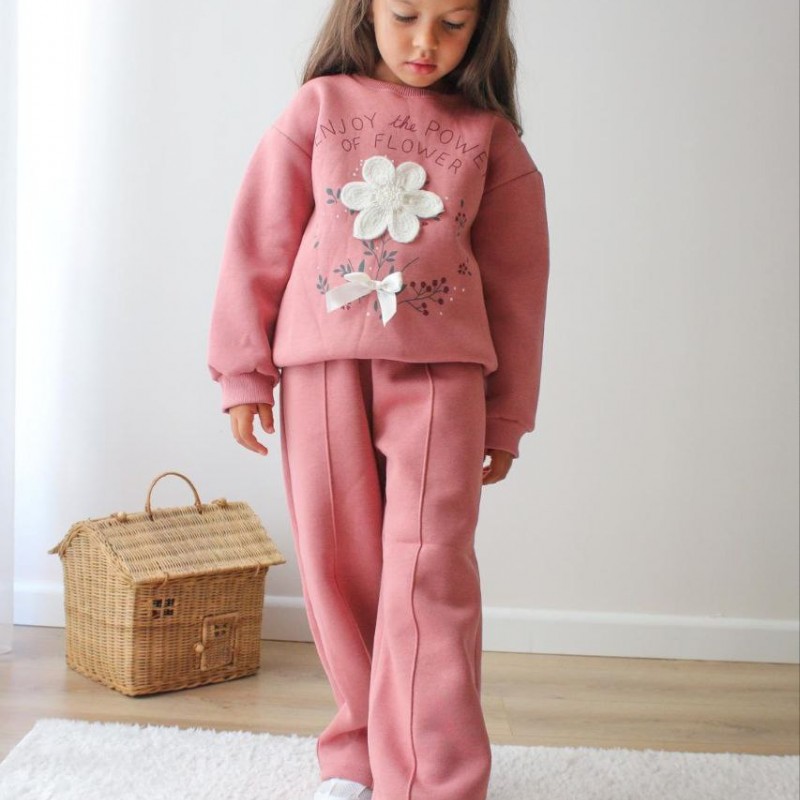 ست دو تیکه ترک کرک دار طرح گل