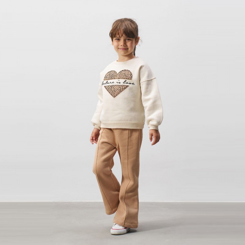 ست بلوز و شلوار دمپا طرح قلب ( کرک دار ) ترک