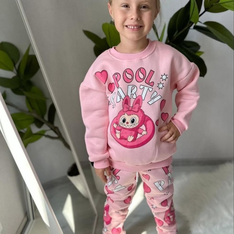 ست دو تیکه ترک کرک دار لبوبو قلب