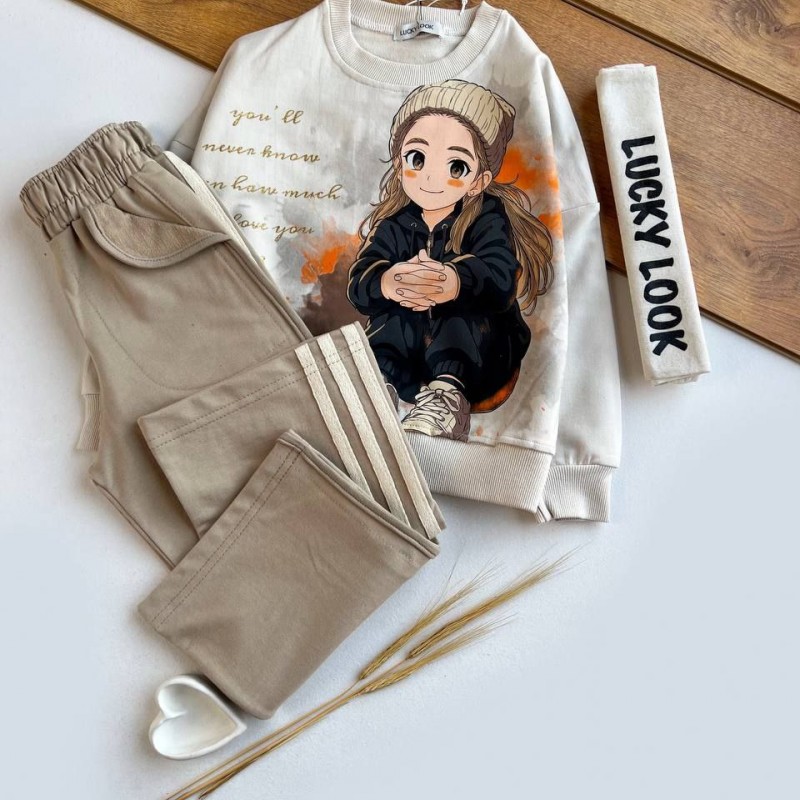 دوتیکه بلوز و شلوار طرح Avin