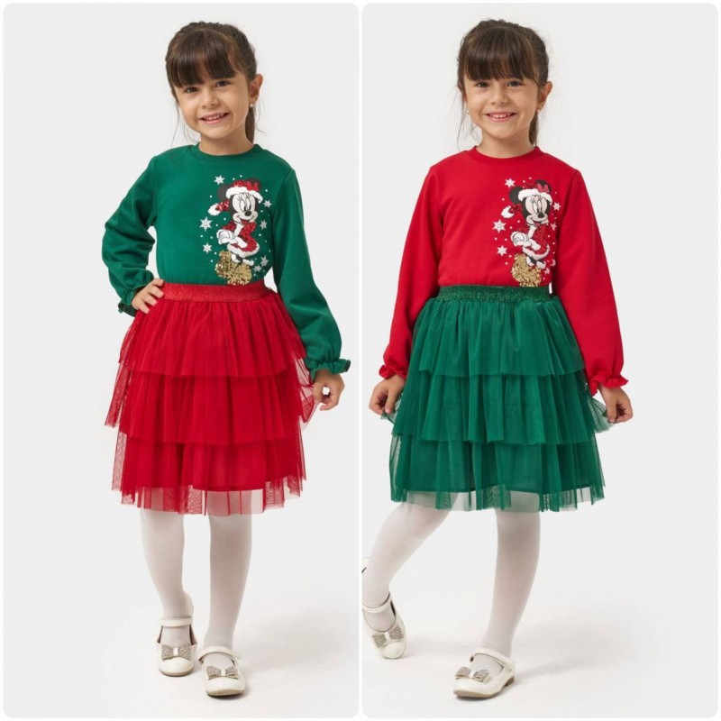 بلوز و دامن میکی کریسمسی