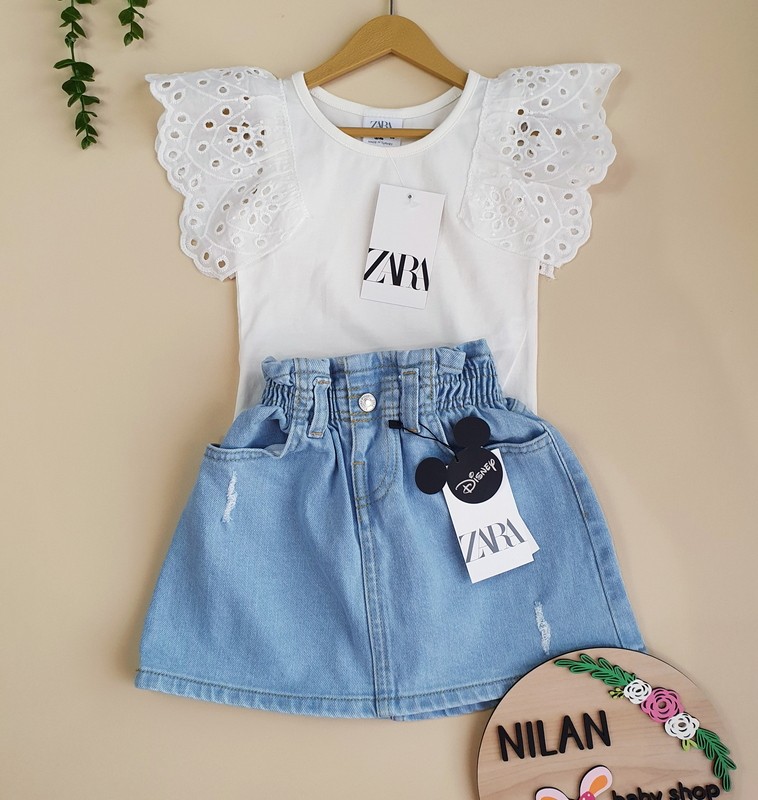 دامن جین زارا  طرح ساده