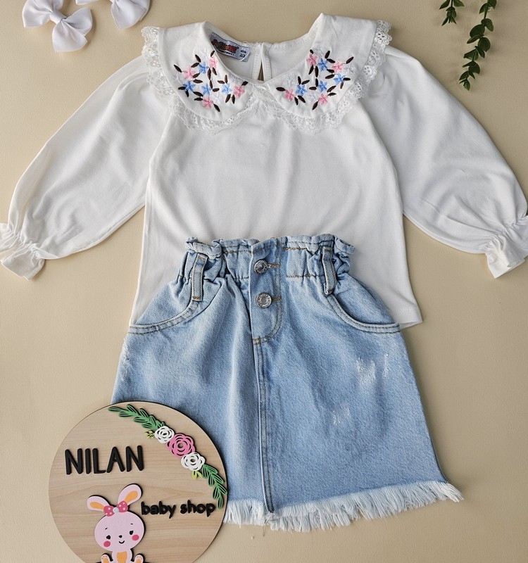 ست بلوز و دامن جین