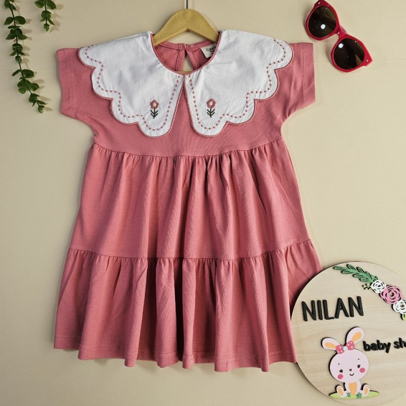 پیراهن یقه گلدوزی ترک