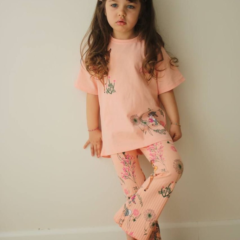 ست آهو صورتی زارا ( تیشرت شلوار )