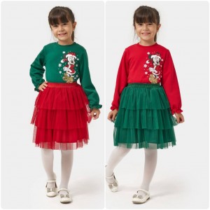 بلوز و دامن میکی کریسمسی