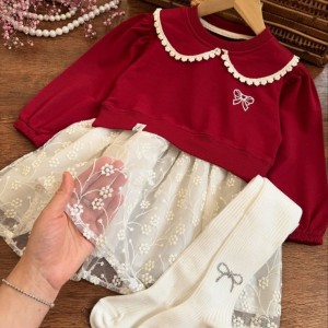 ست یلدایی پیراهن دامن تور