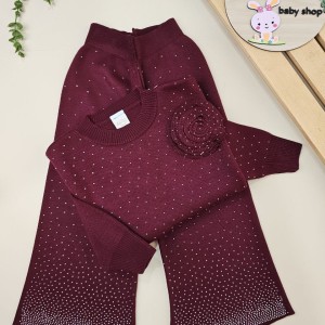 ست دوتیکه بافت ترک زرشکی