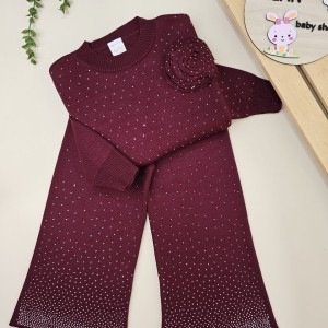 ست دوتیکه بافت ترک زرشکی