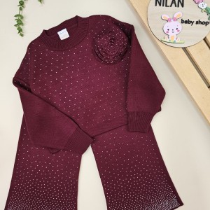 ست دوتیکه بافت ترک زرشکی