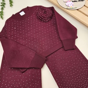 ست دوتیکه بافت ترک زرشکی