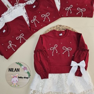 پیراهن یلدایی پاپیونی