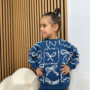 ست پایپونی سرمه ای شلوار بوتکات