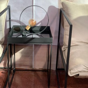 میز عسلی باربد صفحه آینه مشکی