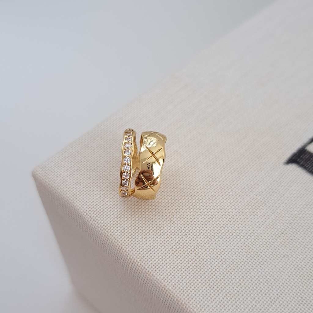 گوشواره ایرکاف دولاین رینگ و نگین*