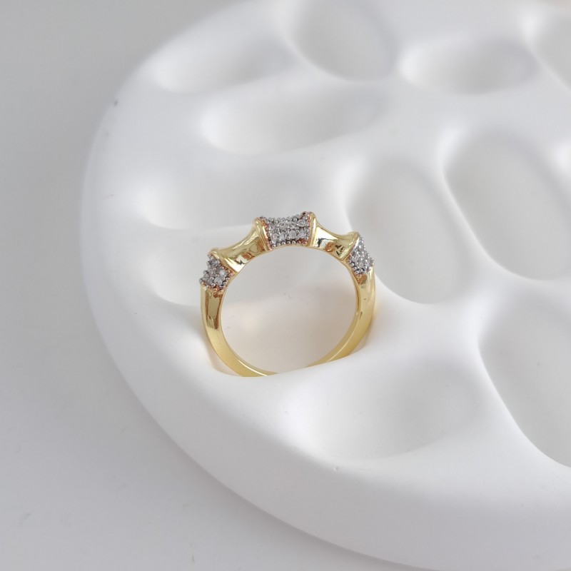 انگشتر مدل استخوانی نگین دار