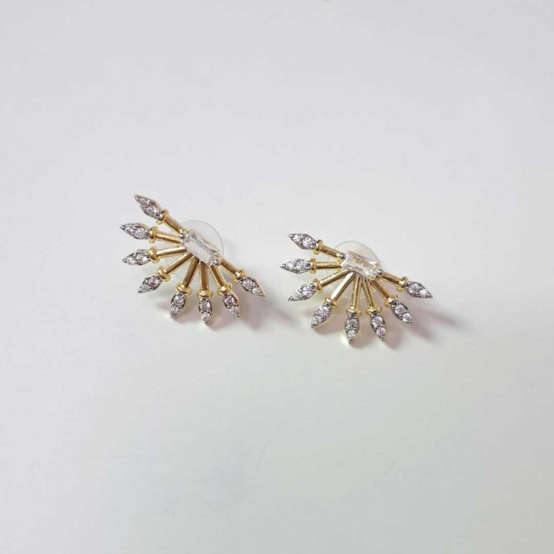 گوشواره طرح طلای ترک خورشیدی