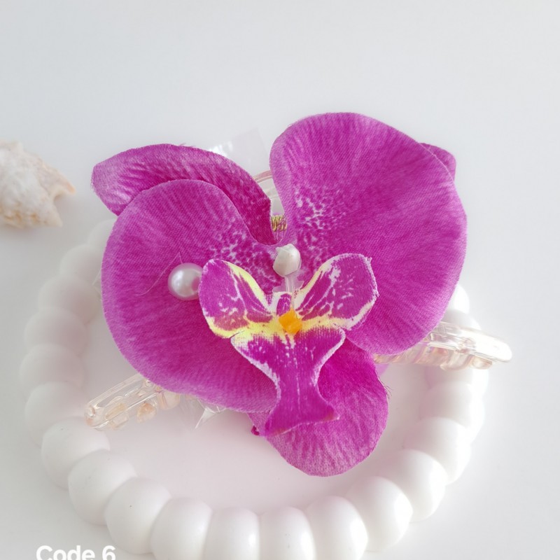 گیره موی گل ارکیده کد 6