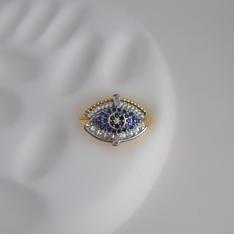 انگشتر چشم فول نگین باگتدار