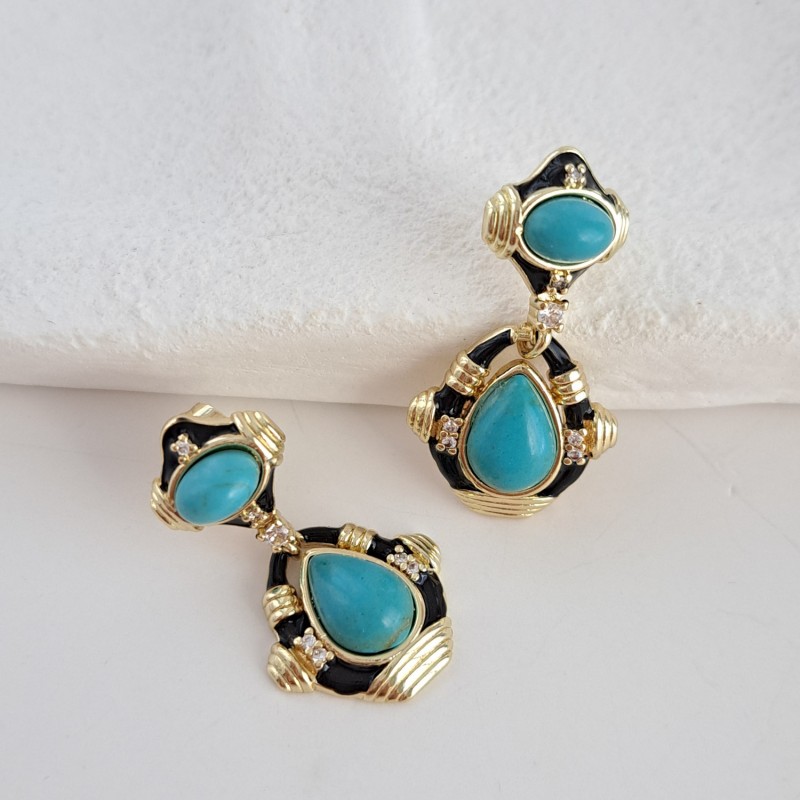 گوشواره سنگ فیروزه اصل