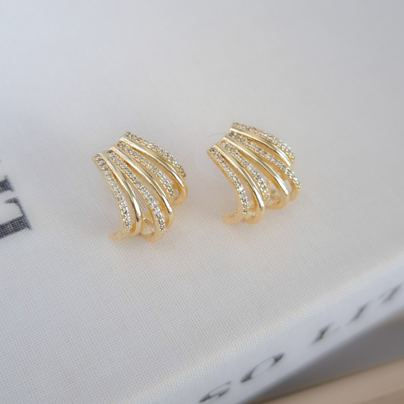 گوشواره هفت لاین طلایی