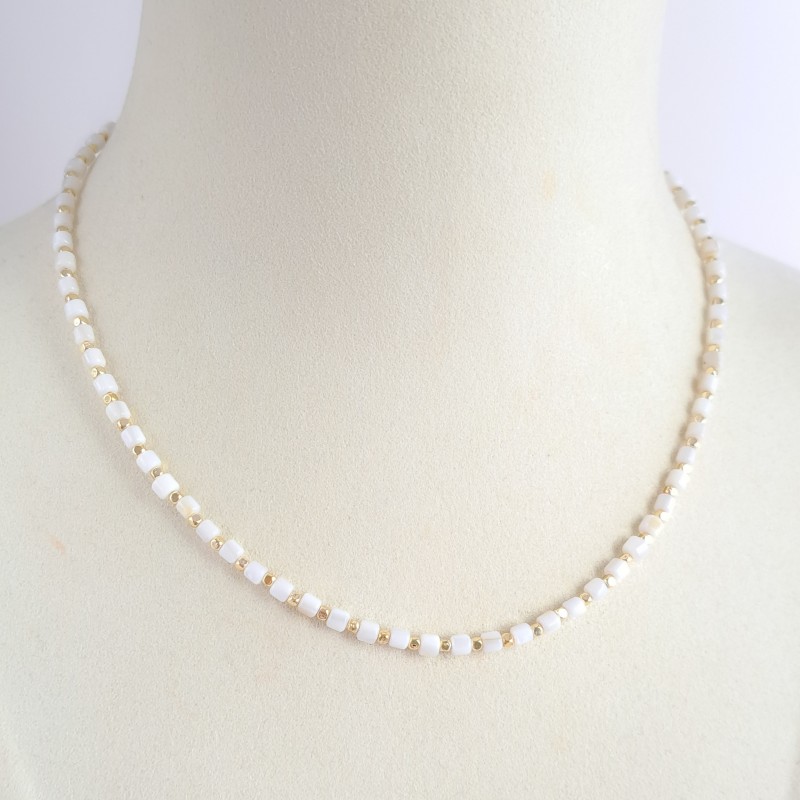 گردنبند مهره‌ای صدف طبیعی *