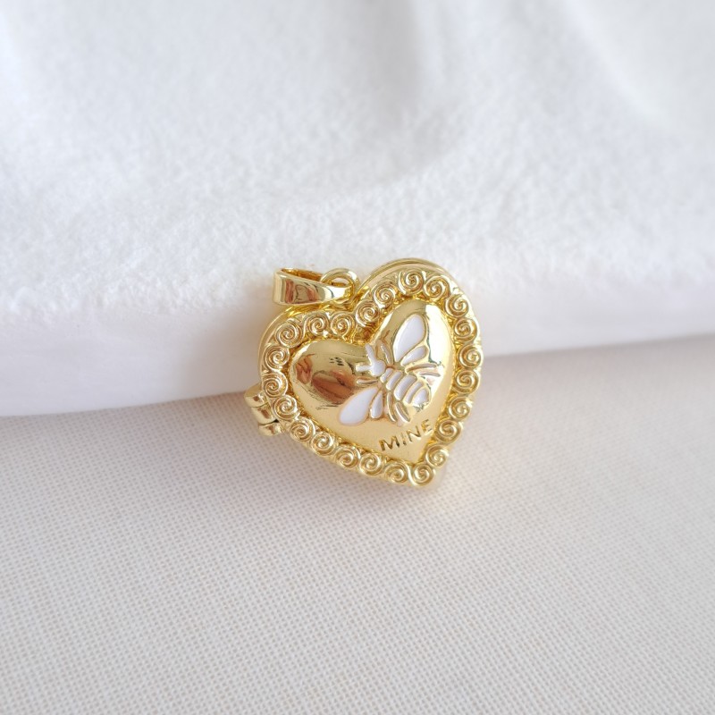 گردنبند لاکت قلب طرح زنبور**