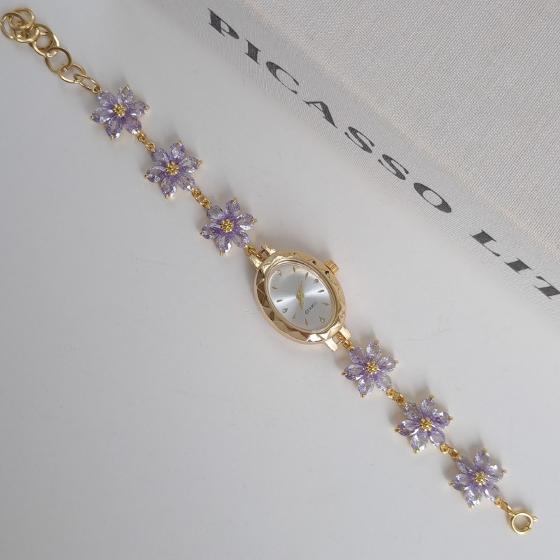 ساعت گل شش پر سواروسکی یاسی*