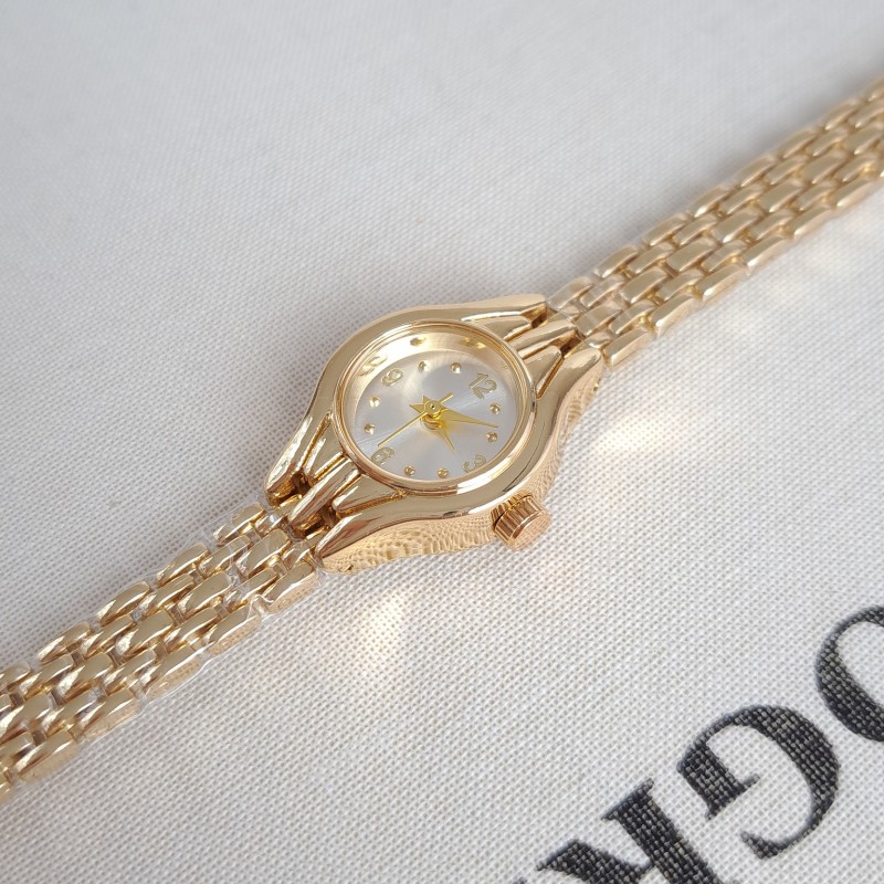 ساعت وینتیج صفحه دایره کوچک سفید*