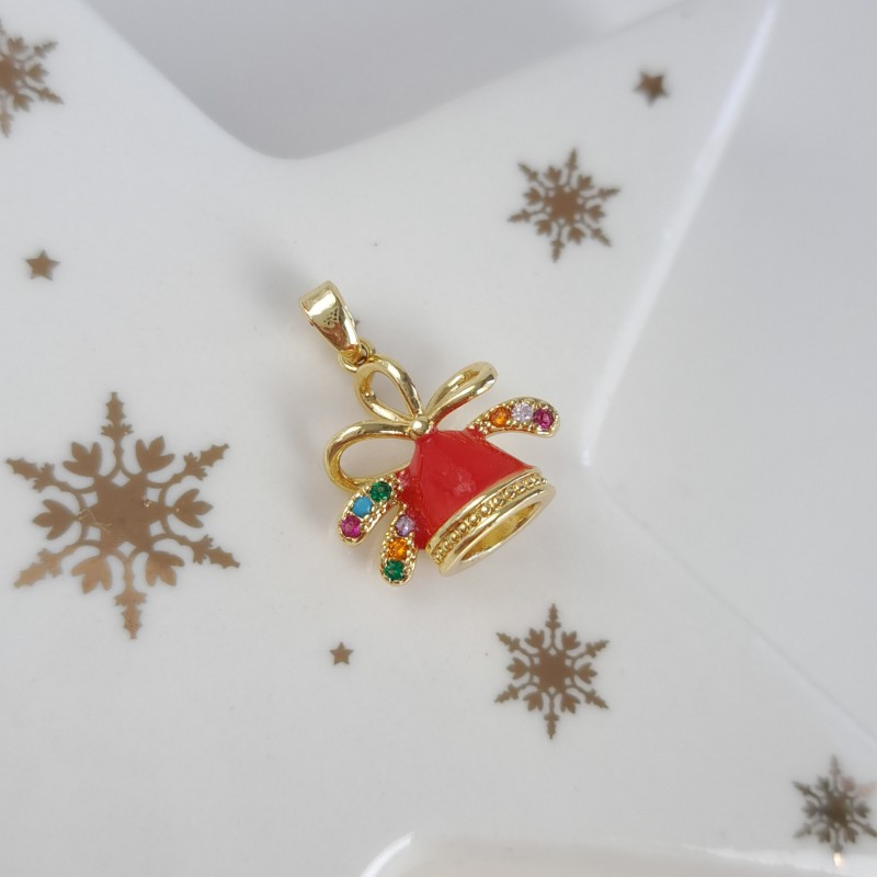 آویز بدون زنجیر زنگوله کریسمسی