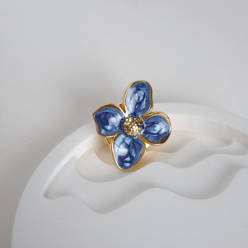 کاور دکمه گل میناکاری آبی*