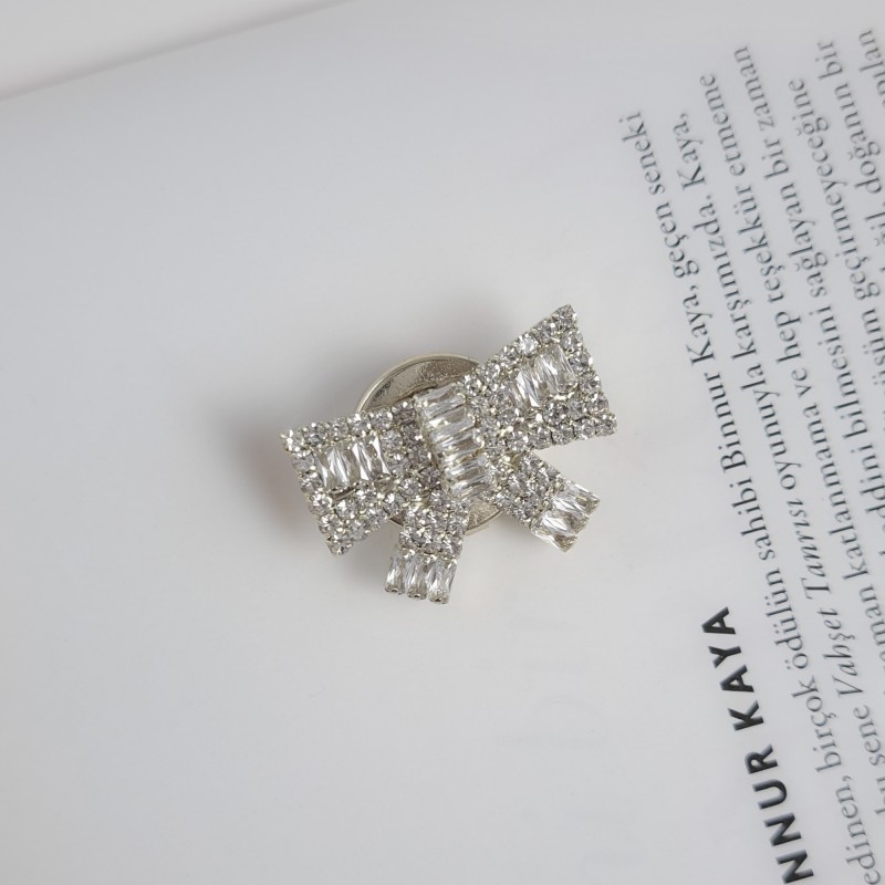 کاور دکمه پاپیون فول نگین نقره ای*