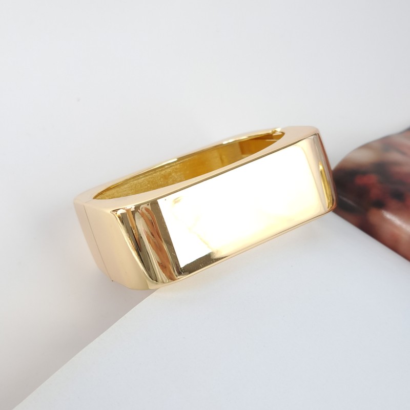 دستبند مربعی آینه‌ای فشن روکش طلا*