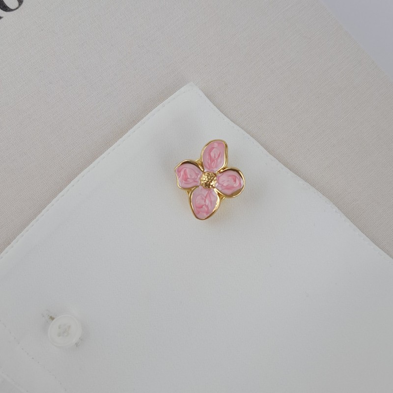 کاور دکمه بهار (گل میناکاری صورتی) *