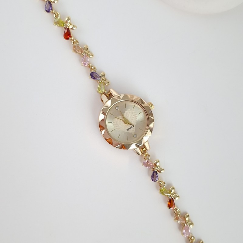 ساعت گل شش‌پر سواروسکی پروانه‌ای*