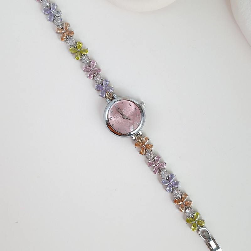 ساعت گل شش پر سواروسکی مولتی کالر*