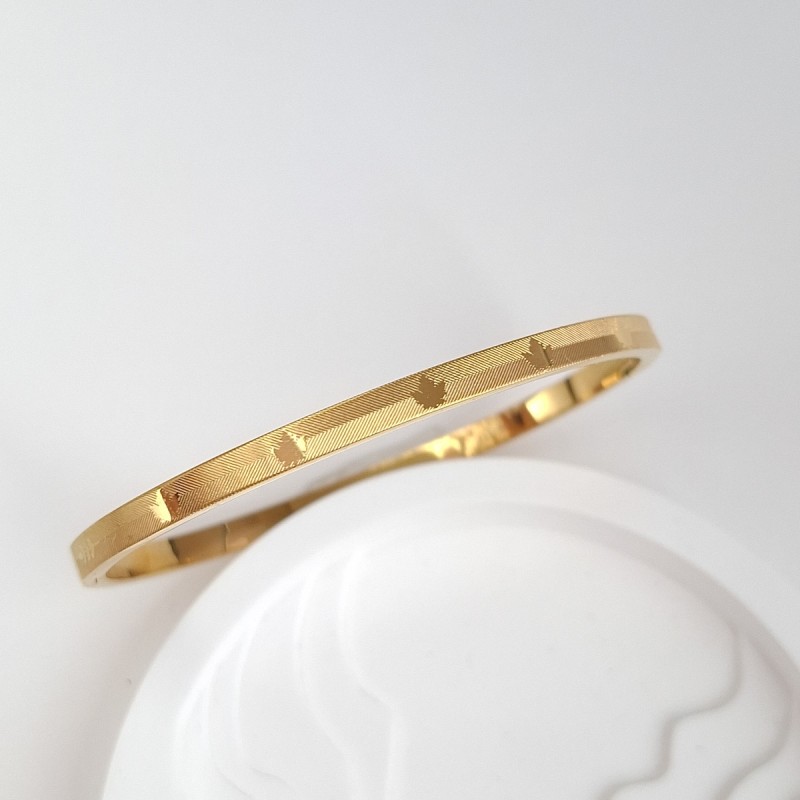 دستبند استیل با طرح برگ*