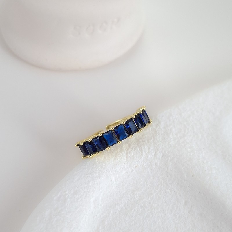 انگشتر تنیسی نگین سورمه‌ای*