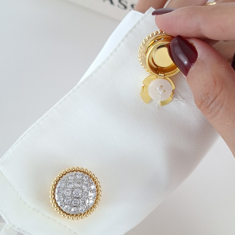 کاور دکمه دایره تمام نگین*