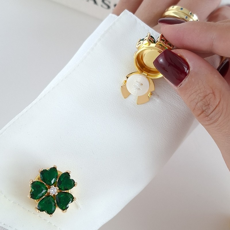 کاور دکمه گل قلبی سبز*